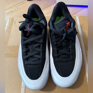 Nike Black and White Men's Sneakers with Red Accents